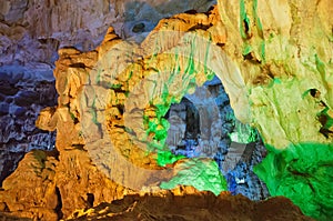 Cave on Halong Bay. Vietnam