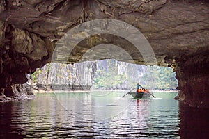 Cave in Halong bay, Vietnam