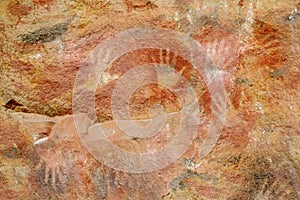 Cave with hand prints, cueva de las manos photo