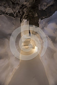 Cave house dug into the lava, Fundacion Cesar Manrique,  Lanzarote, Canary Islands. Spain