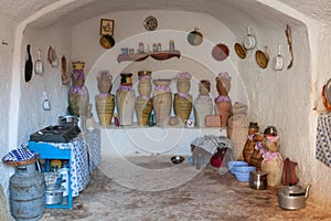 Cave house in matmata,Tunisia in the sahara desert