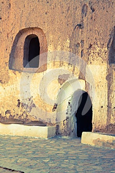 Cave house in matmata,Tunisia in the sahara desert