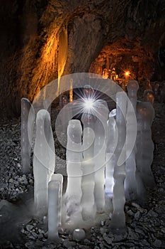 Cave and icicles
