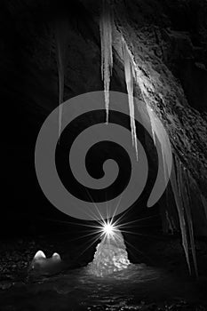 Cave and icicles