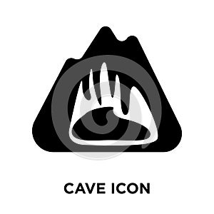 Cave icon vector isolated on white background, logo concept of C