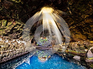 Cave Jameos del Agua, natural cave and pool photo