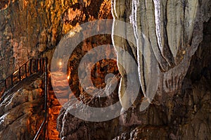 Cave with lake