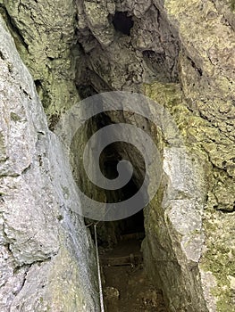 Cave of Maxim or The cave of the Haiduk Maxim in a Park forest Jankovac - Papuk nature park, Croatia