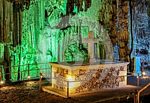 The cave of Melidoni in Crete island, Greece photo