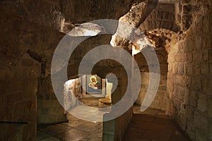 Cave of Milk Grotto church in Bethlehem. Palestinian territories. Israel