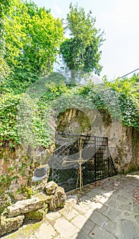 Cave monastic burial in Sokolinsky monastery in Bulgaria