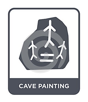 cave painting icon in trendy design style. cave painting icon isolated on white background. cave painting vector icon simple and