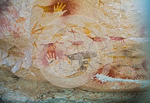 Cave paintings in Cueva de las Manos