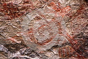 Cave paintings in Loreto Cueva del Raton, Baja California Sur, Mexico