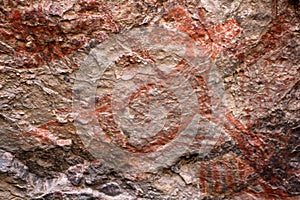 Cave paintings in Loreto Cueva del Raton, Baja California Sur, Mexico photo