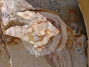 Cave paintings in Patagonia, Argentina, Cueva de las Manos