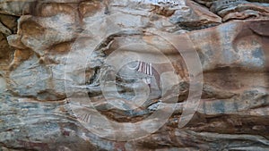 Cave paintings and petroglyphs Laas Geel near Hargeisa closeup Somalia