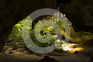 The cave of Phraya Nakhon Cave at Prachuap Khiri Khan, Thailand.