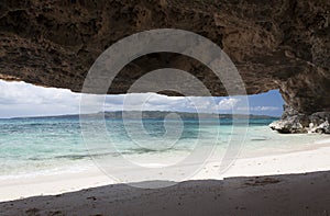 Cave on Puka Shell Beach. Boracay island photo