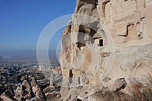 Cave in rocky Cappadocia