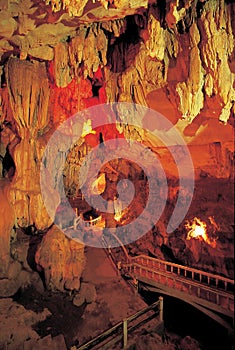 Cave stalactites and formations
