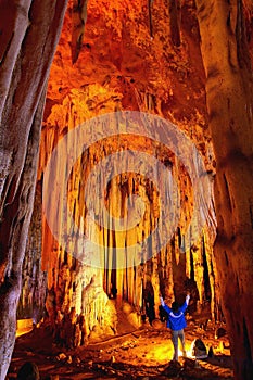 Cave stalactites and formations