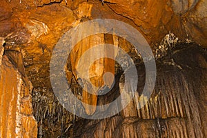 Cave. Stalactites and stalagmites. Amazing places on the planet.