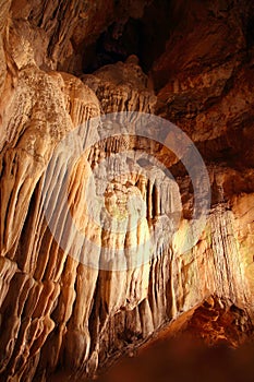 Cave stalactites underground cavern magic light