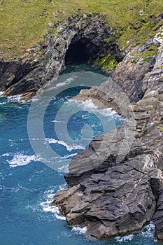 Cave in Tintagel, Cornwall, UK