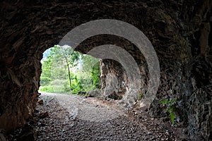 Cave tunnel to Tasik Cermin or Mirror Lake, Ipoh, Malaysia