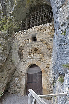 Cave under the castle Predjama in Slovenia
