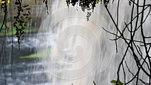 cave waterfall on a duden river in antalya turkey