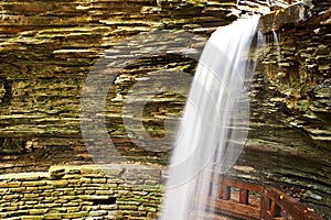 Cave waterfall at Watkins Glen state park