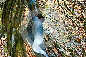 Cave waterfall at Watkins Glen state park