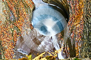 Cave waterfall at Watkins Glen state park