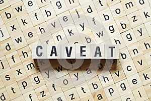 Caveat word concept on cubes