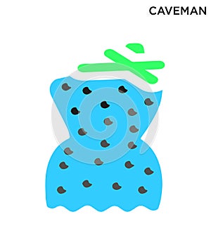 Caveman editable icon symbol design