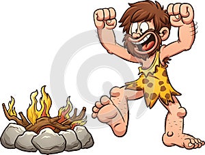 Caveman fire