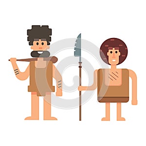 Caveman primitive stone age people