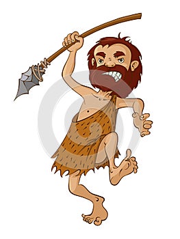Caveman with spear