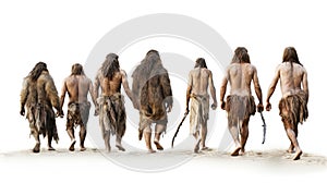 Cavemen Group Backwards Isolated