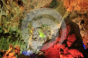 Cavern at Ha Long Bay in Vietnam