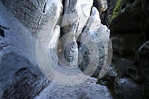 Cavern through sandstone formations