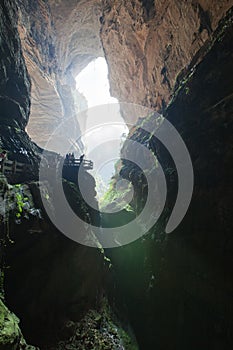 cavern in wulong, chongqing, china