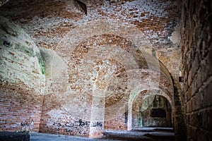 Cavernous passages inside Fort Pickens