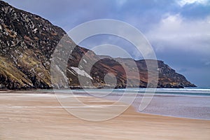 The caves and beach at Maghera Beach near Ardara, County Donegal - Ireland