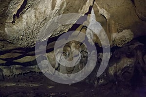 Caves and cave formations in the canyon of the river next to Bor in Serbia