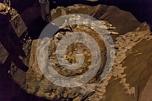 Caves and cave formations in the canyon of the river next to Bor in Serbia