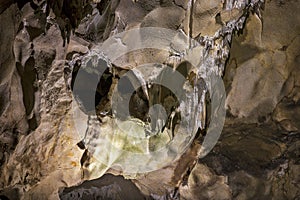 Caves and cave formations in the canyon of the river next to Bor in Serbia