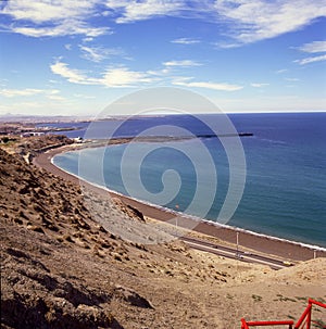 comodoro rivadavia city ,cost and beach argentina, photo